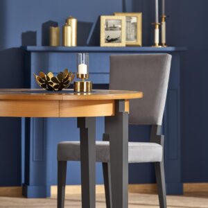 Ümar söögilaud SORBAS, tamm / grafiit