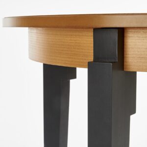 Ümar söögilaud SORBAS, tamm / grafiit