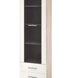 Vitriinkapp LIIMA  valge / tamm