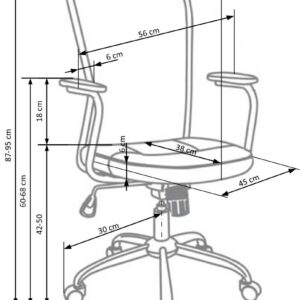 Kontoritool ARDINO, hall / must