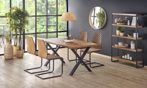 Söögilaud MADISON – tamm artisan, metall raam