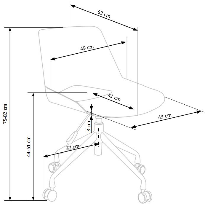 Kontoritool lasteleSCORIN, tumehall