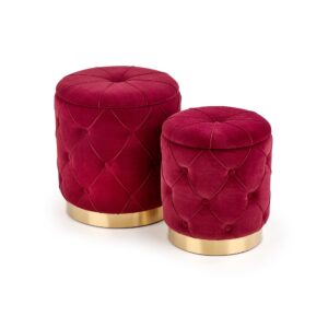 Tumba komplekt POLVIN, värv: tumepunane