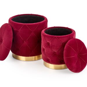 Tumba komplekt POLVIN, värv: tumepunane