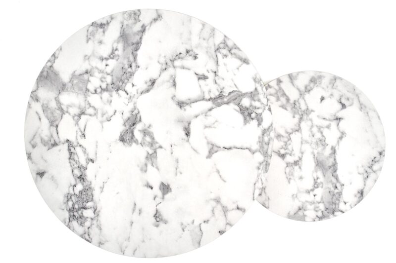 Kohvilaua komplekt PAOLA, kuldne / valge marmor