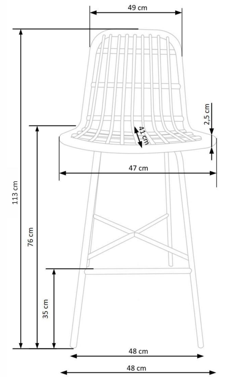 Baaritool TARO, naturaalne / metall