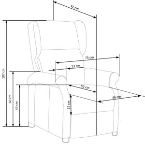 Lahtikäiv tugitool AURORA, tumepunane