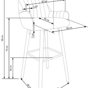 Baaritool VERIN, tume roheline