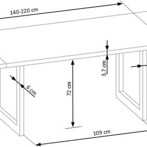 Söögilaud RADENO 140, täispuit