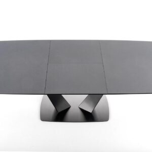 Pikendatav söögilaud FANGOR, tumehall / must