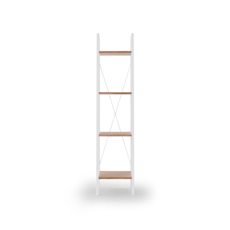 Riiul NARVIN REG1, valge / sonoma tamm