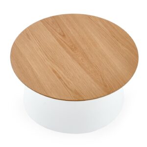 Kohvilaud AZZURA, naturaalne / valge