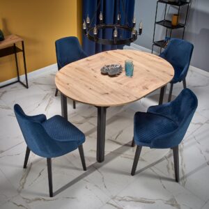 Söögilaud RINERO, tamm / must