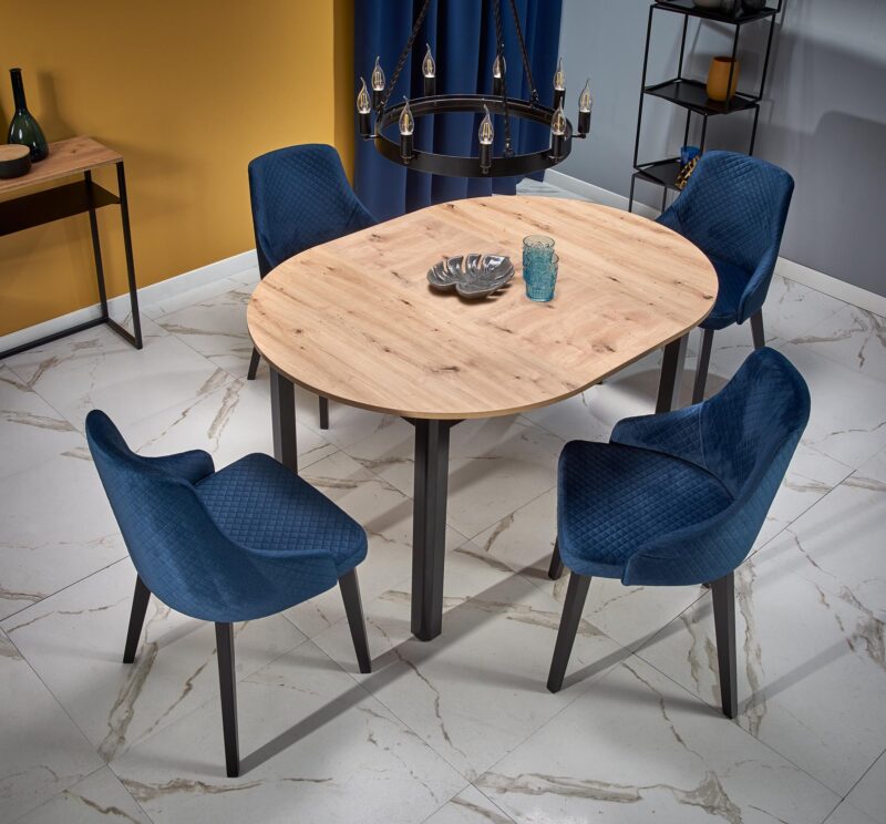 Söögilaud RINERO, tamm / must