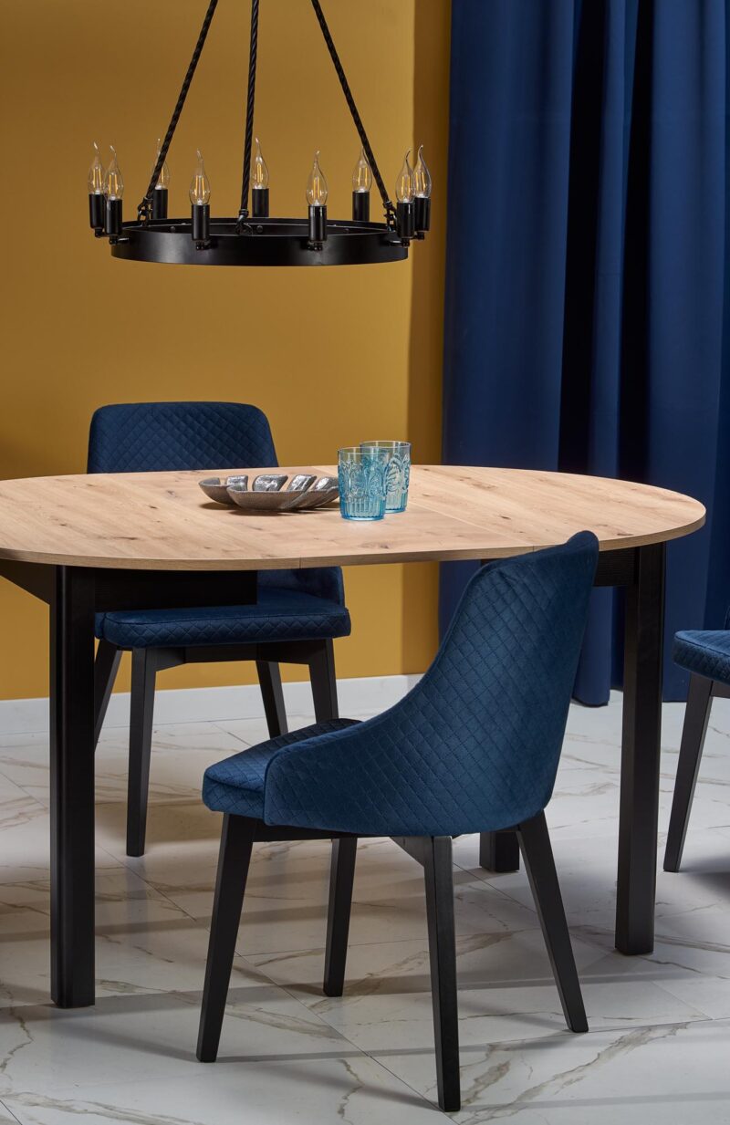 Söögilaud RINERO, tamm / must