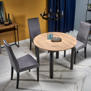 Söögilaud RINERO, tamm / must