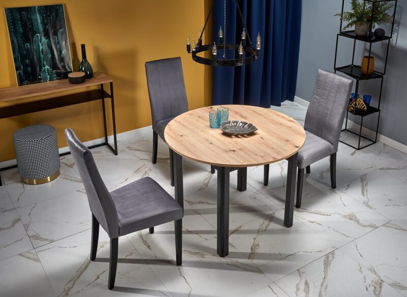 Söögilaud RINERO, tamm / must