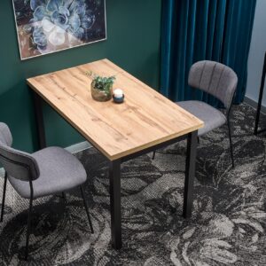 Söögilaud COBREN, wootani tamm / must