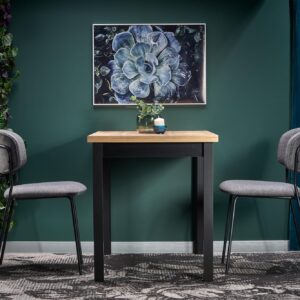 Söögilaud COBREN, wootani tamm / must