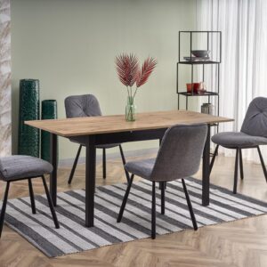 Söögilaud GREDON, wootani tamm / must