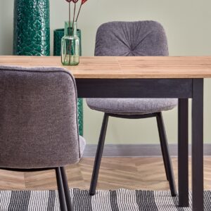 Söögilaud GREDON, wootani tamm / must