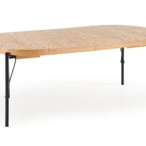 Pikendatav söögilaud INVERA, naturaalne tamm / must