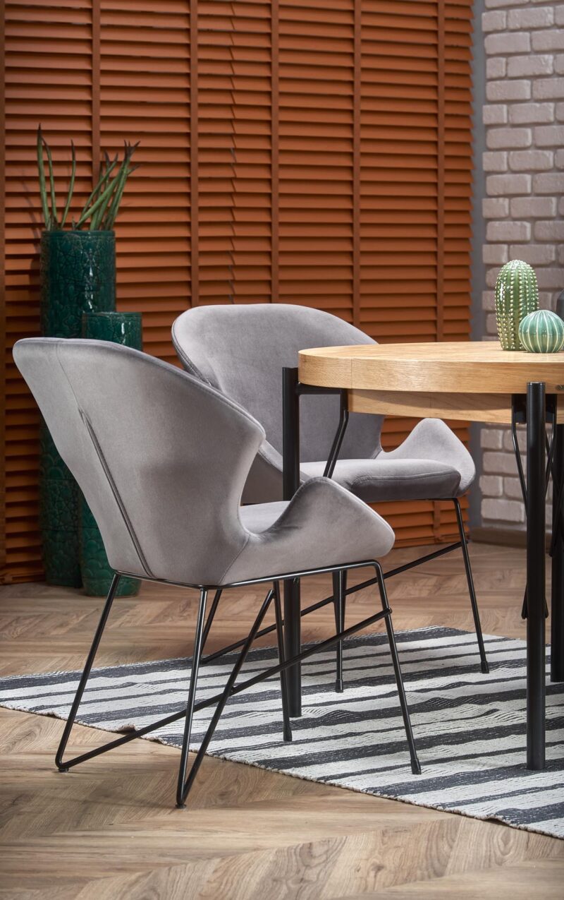 Pikendatav söögilaud INVERA, naturaalne tamm / must