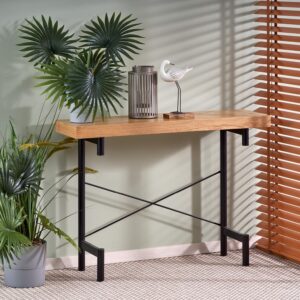 Konsoollaud INVERA, naturaalne tamm / must