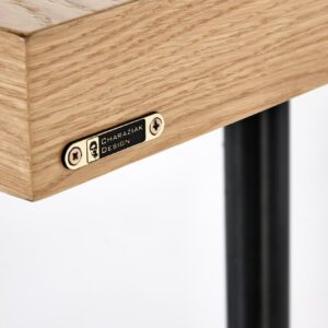 Konsoollaud INVERA, naturaalne tamm / must