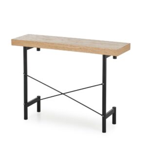 Konsoollaud INVERA, naturaalne tamm / must