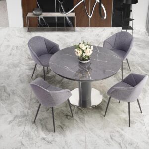 Pikendatav Söögilaud RICLON, hall marmor