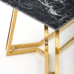 2010001182368_3 Söögilaud ORLANDO, must marmor / kuldne