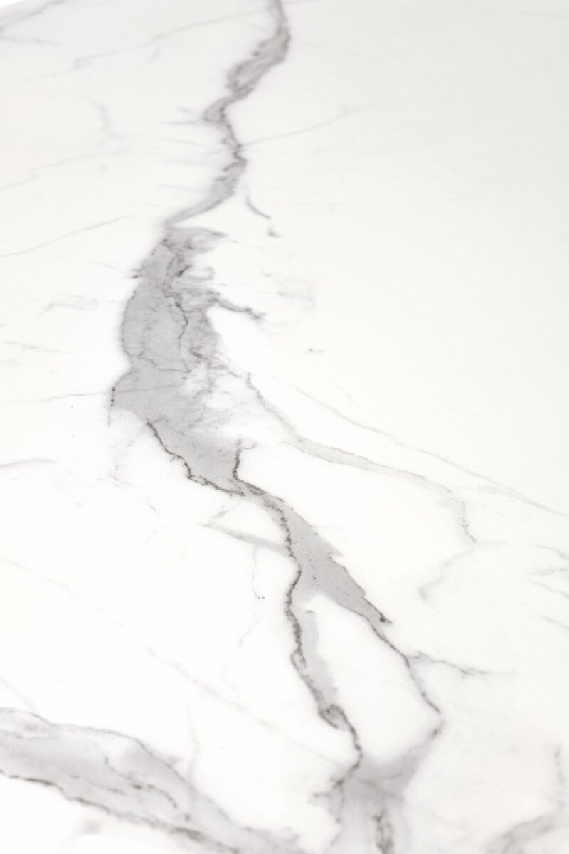 Pikendatav söögilaud DIESEL, valge marmor / tumehall / must