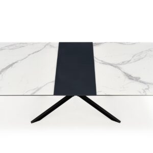 Pikendatav söögilaud DIESEL, valge marmor / tumehall / must