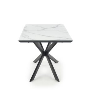 Pikendatav söögilaud DIESEL, valge marmor / tumehall / must