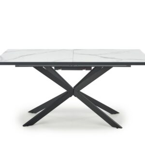 Pikendatav söögilaud DIESEL, valge marmor / tumehall / must