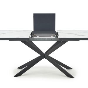 Pikendatav söögilaud DIESEL, valge marmor / tumehall / must