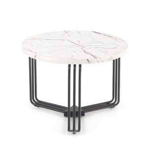 Kohvilaud ANTERA M, valge marmor / must