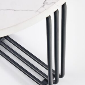 Kohvilaud ANTERA M, valge marmor / must