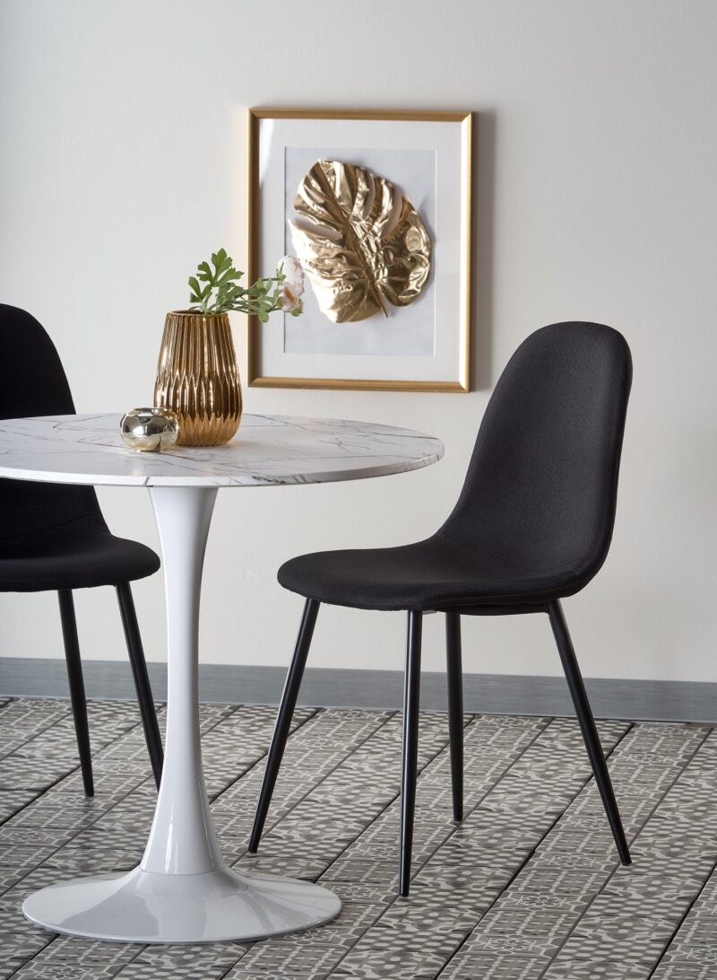 Söögilaud DENVER, valge marmor / valge