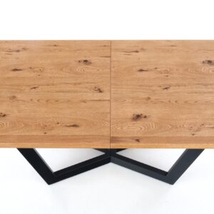 Pikendatav Söögilaud MASENO, hele tamm / must