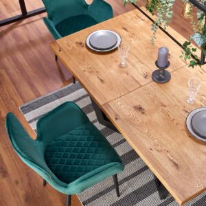 Pikendatav Söögilaud MASENO, hele tamm / must