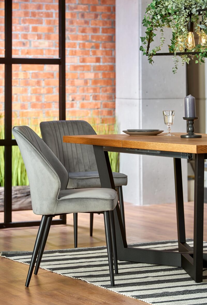 Pikendatav Söögilaud MASENO, hele tamm / must