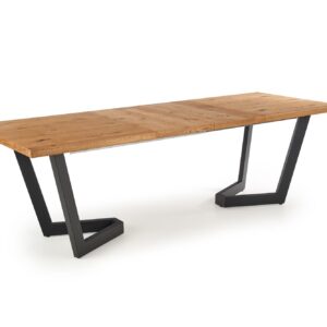 Pikendatav Söögilaud MASENO, hele tamm / must