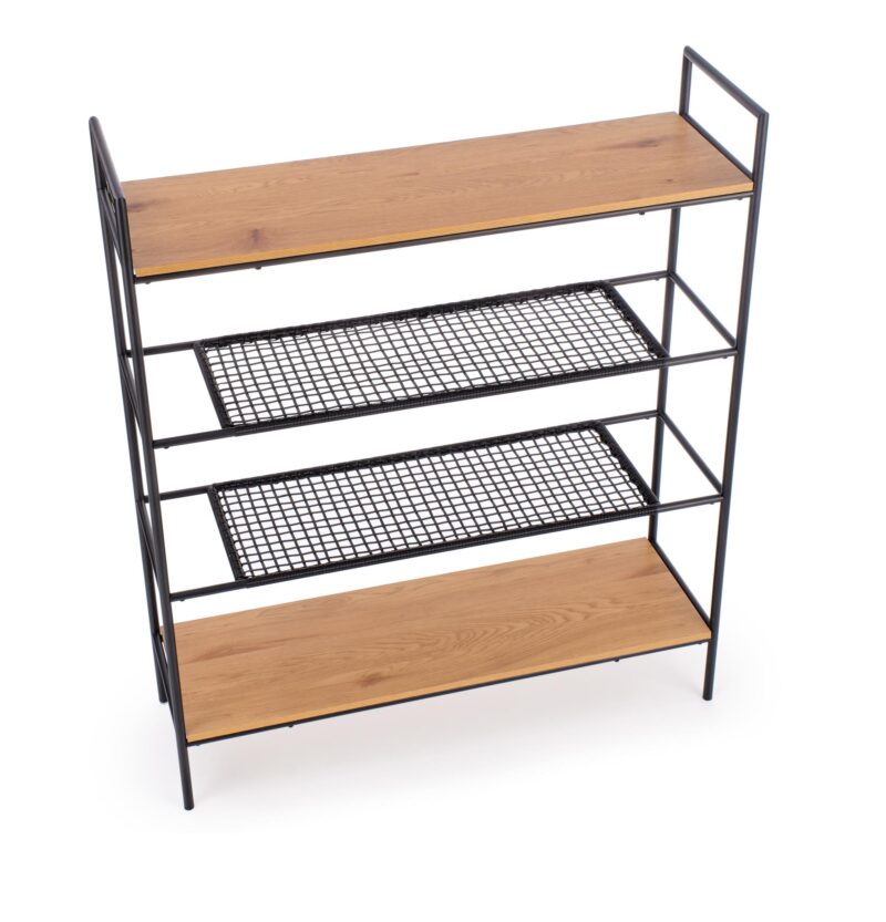 Riiul REGNOR 21, värv: kuldne tamm / must