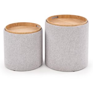 Tumbakomplekt AVINTO, helehall (2 tk)