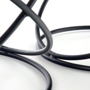 Kohvilaua komplekt SUSMAR, valge marmor / must