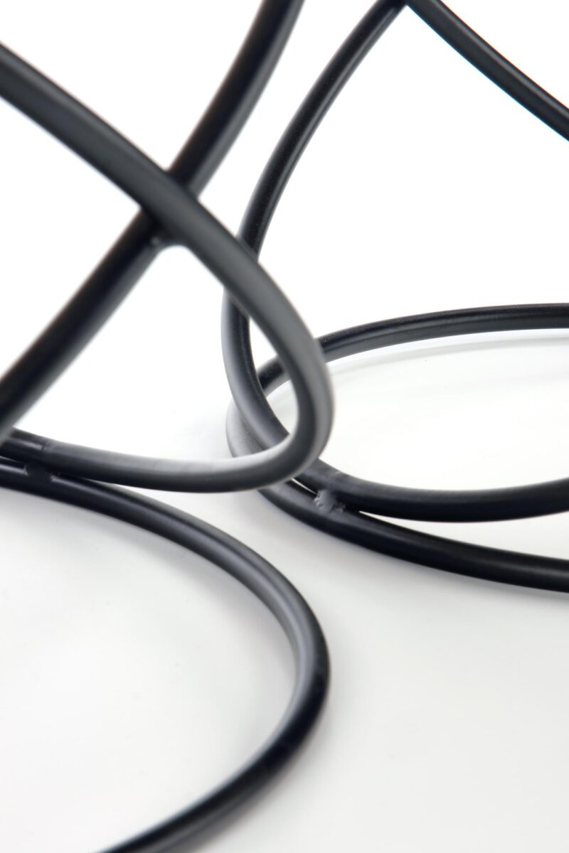 Kohvilaua komplekt SUSMAR, valge marmor / must