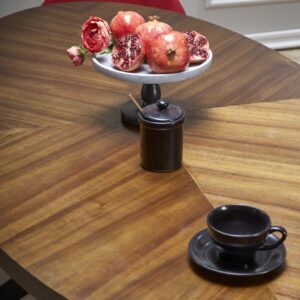 Söögilaud ALFER, pähkel / must