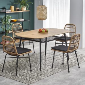 2010001184638_3 Söögilaud JACKSON, kuldne tamm / must